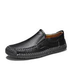 Men’s Handmade Leather Loafers – Arch Support, Wide Toe Box, Slip-On Comfort & Non-Slip Sole for Everyday Wear