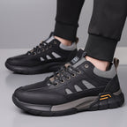💥 12 HOURS. NO PAIN. Men’s Comfort Leather Outdoor Shoes – Arch Support, Wide Toe Box, Breathable Lining, Lightweight & Slip-Resistant for All-Day Wear