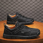 Men’s Handmade Leather Work & Outdoor Shoes – Arch Support, Wide Fit, Comfortable, Rugged Non-Slip Sole for All-Day Wear