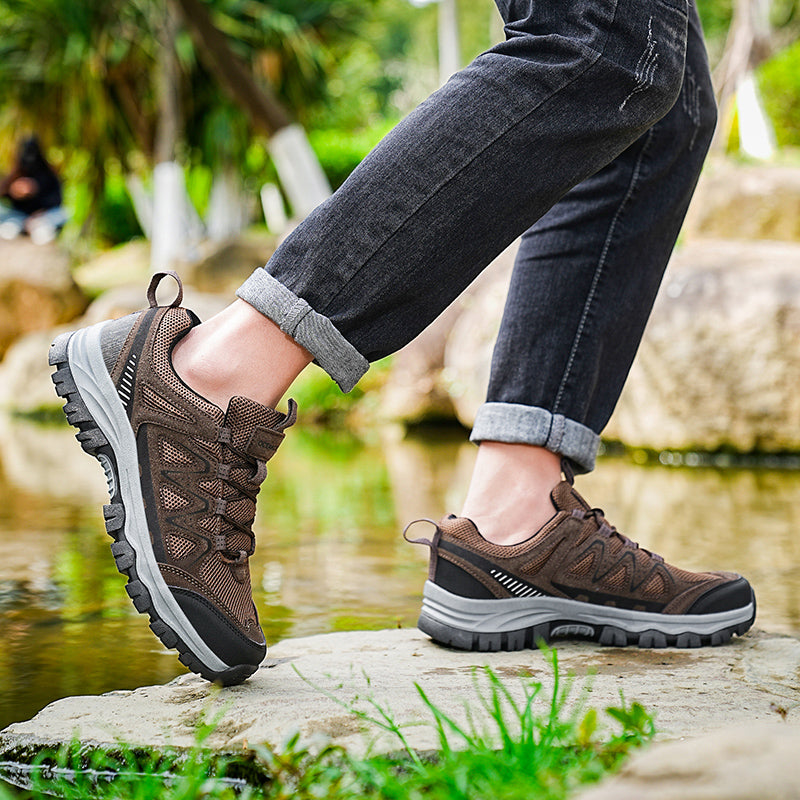 Men’s Athletic Work Shoes – Arch Support, Wide Toe Box, Breathable, Lightweight, Non-Slip, Built for Hiking & Outdoor Use