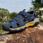 (💥Top Rated Choice) Men’s Outdoor Sport Sandals – Closed Toe, Adjustable Straps, Arch Support, Slip-Resistant for Hiking, Beach & Work