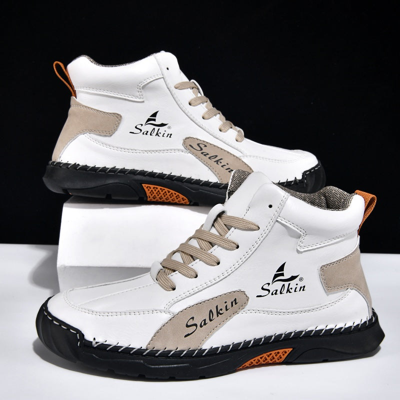 ⏰Limited-Time 70% OFF–Men’s Handcrafted Leather Boots with Wide Toe, Arch Support & Pressure-Relief Comfort