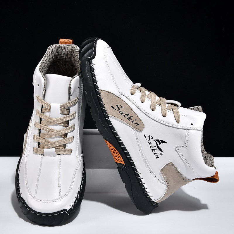 ⏰Limited-Time 70% OFF–Men’s Handcrafted Leather Boots with Wide Toe, Arch Support & Pressure-Relief Comfort