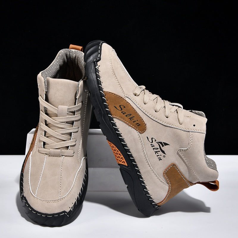 ⏰Limited-Time 70% OFF–Men’s Handcrafted Leather Boots with Wide Toe, Arch Support & Pressure-Relief Comfort