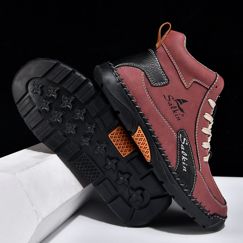 ⏰Limited-Time 70% OFF–Men’s Handcrafted Leather Boots with Wide Toe, Arch Support & Pressure-Relief Comfort