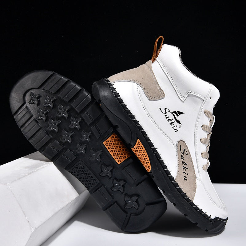 ⏰Limited-Time 70% OFF–Men’s Handcrafted Leather Boots with Wide Toe, Arch Support & Pressure-Relief Comfort