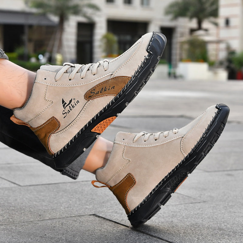 ⏰Limited-Time 70% OFF–Men’s Handcrafted Leather Boots with Wide Toe, Arch Support & Pressure-Relief Comfort