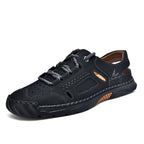 🥇#1 Best-Selling Men's Breathable Leather Sandals –Arch Support, Slip-Resistant, All-Day Comfort, Outdoor Casual Shoes