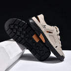 🥇#1 Best-Selling Men's Breathable Leather Sandals –Arch Support, Slip-Resistant, All-Day Comfort, Outdoor Casual Shoes