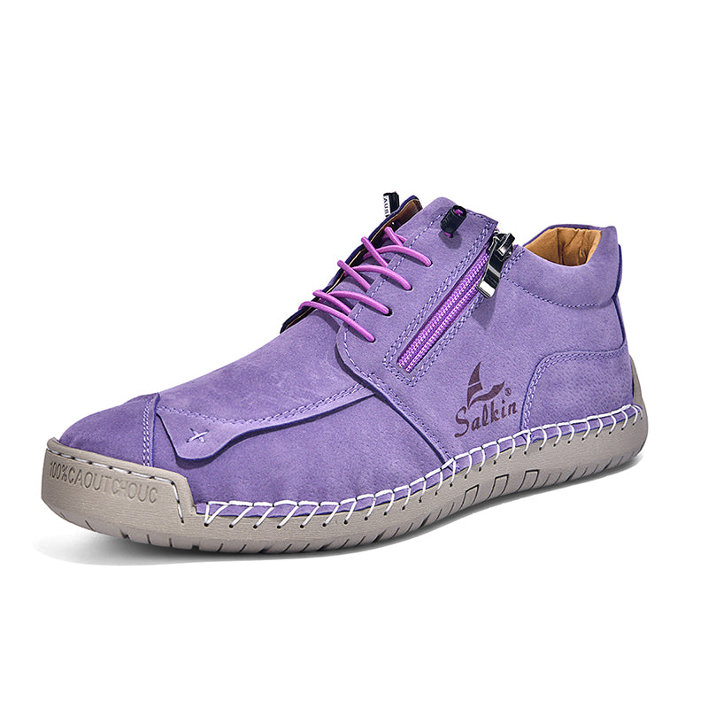 SoftStride™ Orthopedic Casual Leather Boots- Wide Toe, Arch Support, Waterproof, Pressure Relief for Everyday&Travel