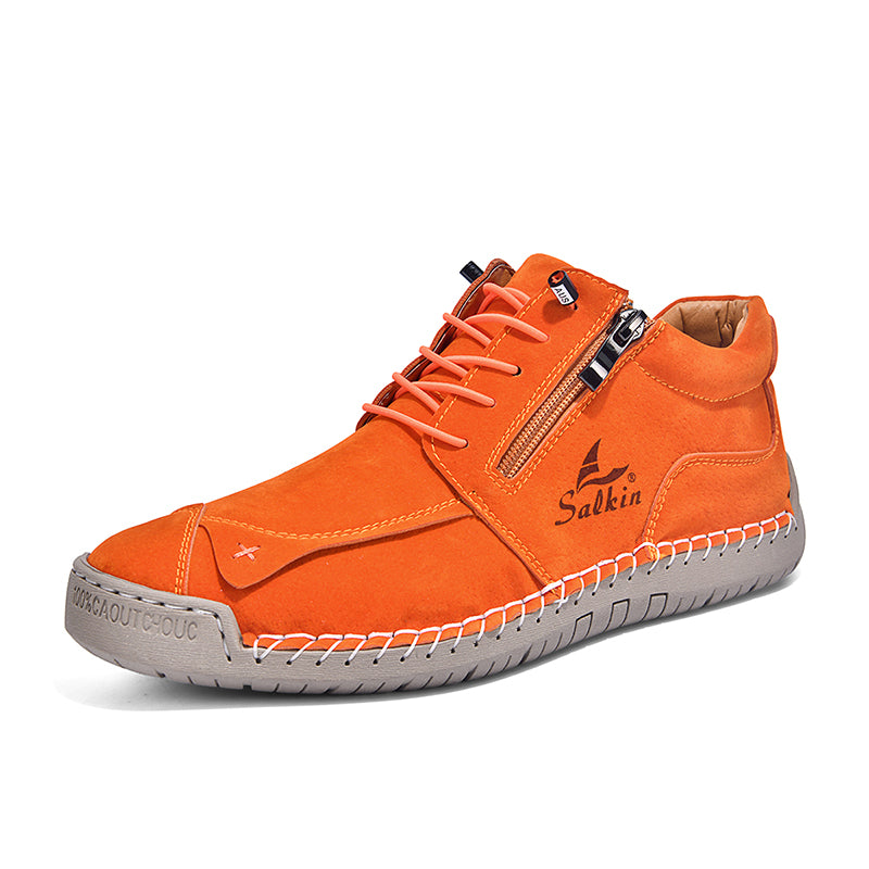 SoftStride™ Orthopedic Casual Leather Boots- Wide Toe, Arch Support, Waterproof, Pressure Relief for Everyday&Travel