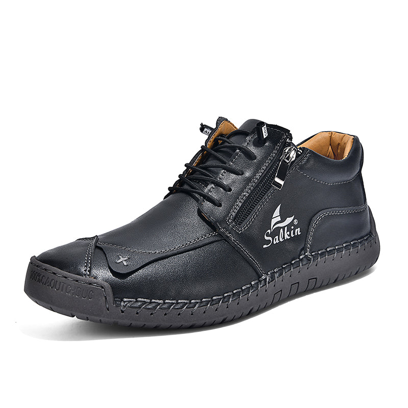 SoftStride™ Orthopedic Casual Leather Boots- Wide Toe, Arch Support, Waterproof, Pressure Relief for Everyday&Travel
