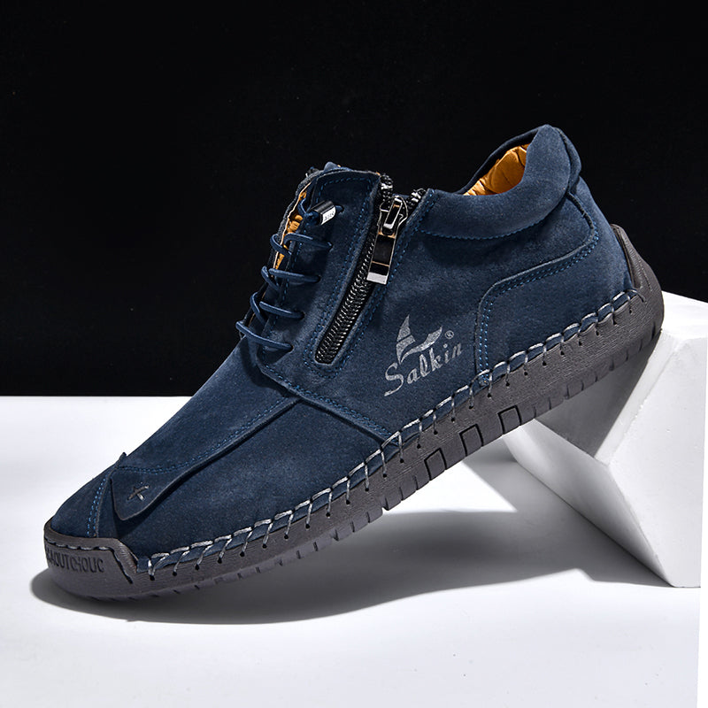 SoftStride™ Orthopedic Casual Leather Boots- Wide Toe, Arch Support, Waterproof, Pressure Relief for Everyday&Travel