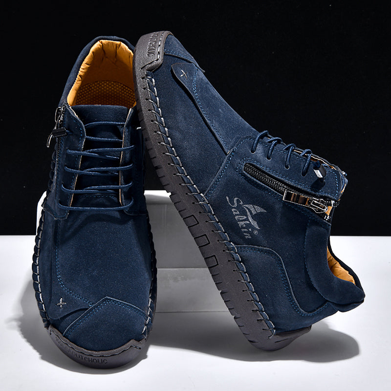 SoftStride™ Orthopedic Casual Leather Boots- Wide Toe, Arch Support, Waterproof, Pressure Relief for Everyday&Travel