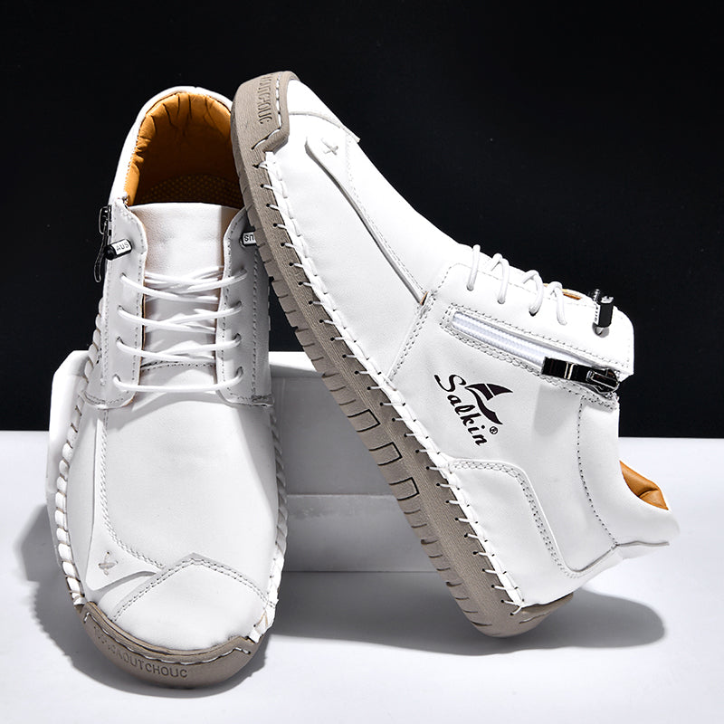 SoftStride™ Orthopedic Casual Leather Boots- Wide Toe, Arch Support, Waterproof, Pressure Relief for Everyday&Travel