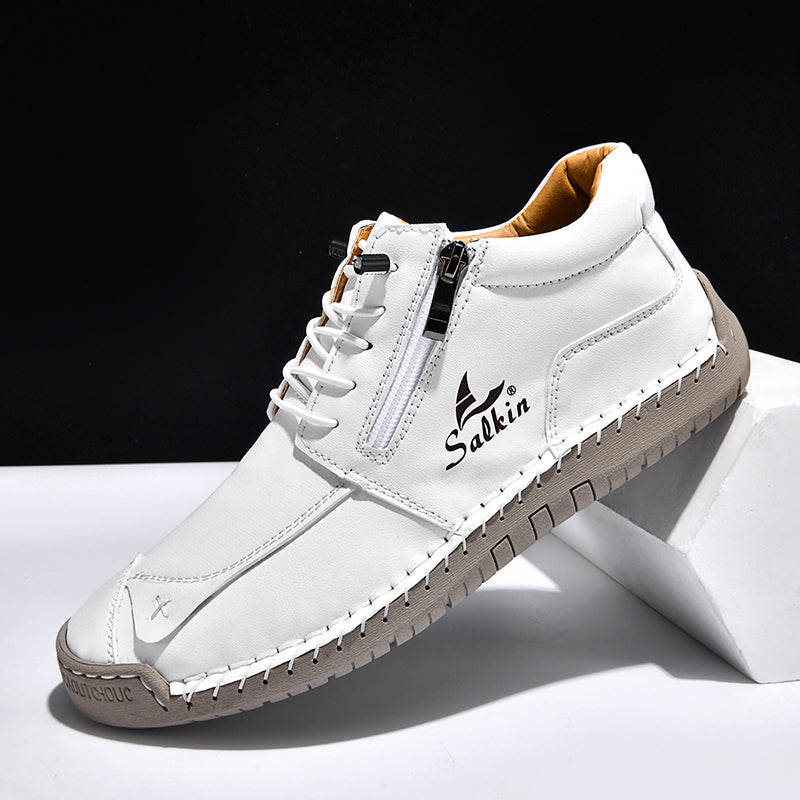 SoftStride™ Orthopedic Casual Leather Boots- Wide Toe, Arch Support, Waterproof, Pressure Relief for Everyday&Travel