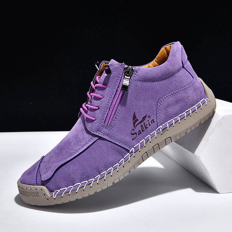SoftStride™ Orthopedic Casual Leather Boots- Wide Toe, Arch Support, Waterproof, Pressure Relief for Everyday&Travel
