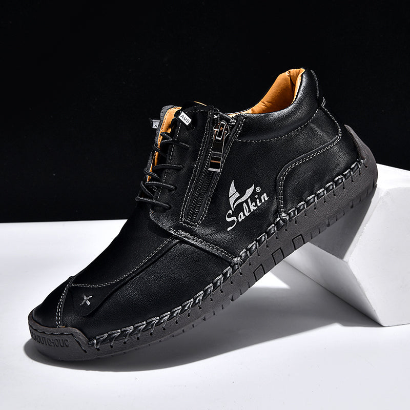 SoftStride™ Orthopedic Casual Leather Boots- Wide Toe, Arch Support, Waterproof, Pressure Relief for Everyday&Travel