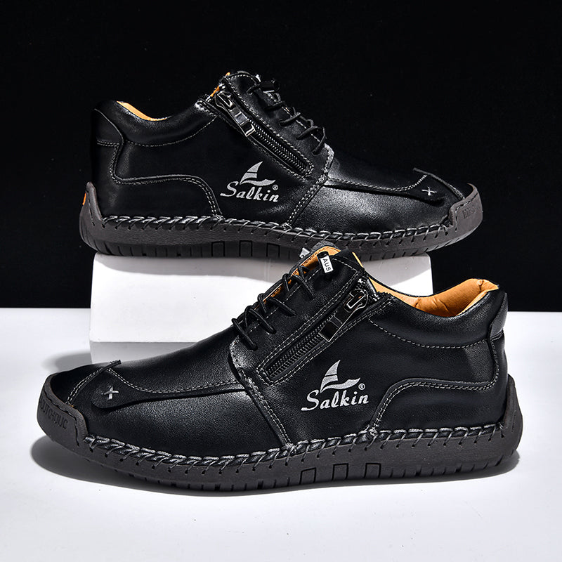 SoftStride™ Orthopedic Casual Leather Boots- Wide Toe, Arch Support, Waterproof, Pressure Relief for Everyday&Travel