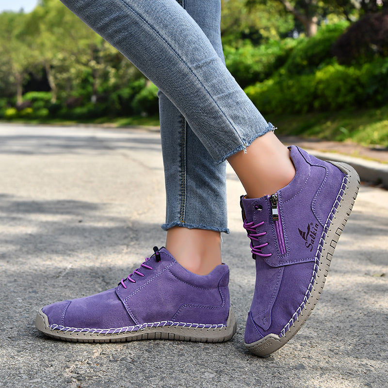 SoftStride™ Orthopedic Casual Leather Boots- Wide Toe, Arch Support, Waterproof, Pressure Relief for Everyday&Travel