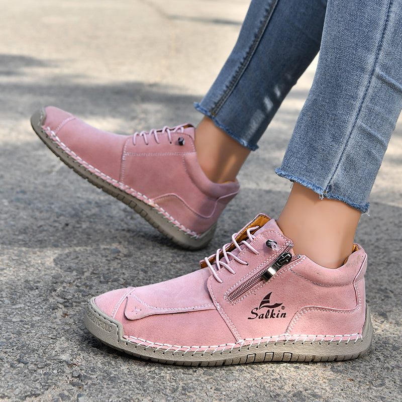 SoftStride™ Orthopedic Casual Leather Boots- Wide Toe, Arch Support, Waterproof, Pressure Relief for Everyday&Travel