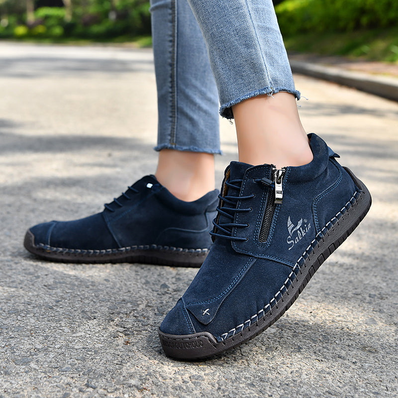 SoftStride™ Orthopedic Casual Leather Boots- Wide Toe, Arch Support, Waterproof, Pressure Relief for Everyday&Travel