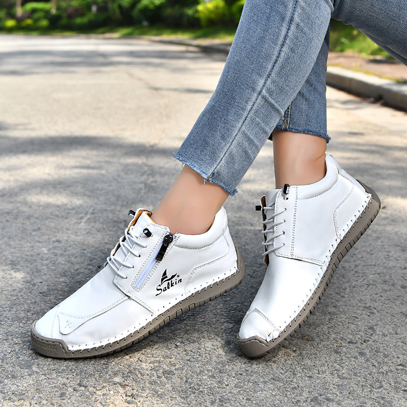 SoftStride™ Orthopedic Casual Leather Boots- Wide Toe, Arch Support, Waterproof, Pressure Relief for Everyday&Travel
