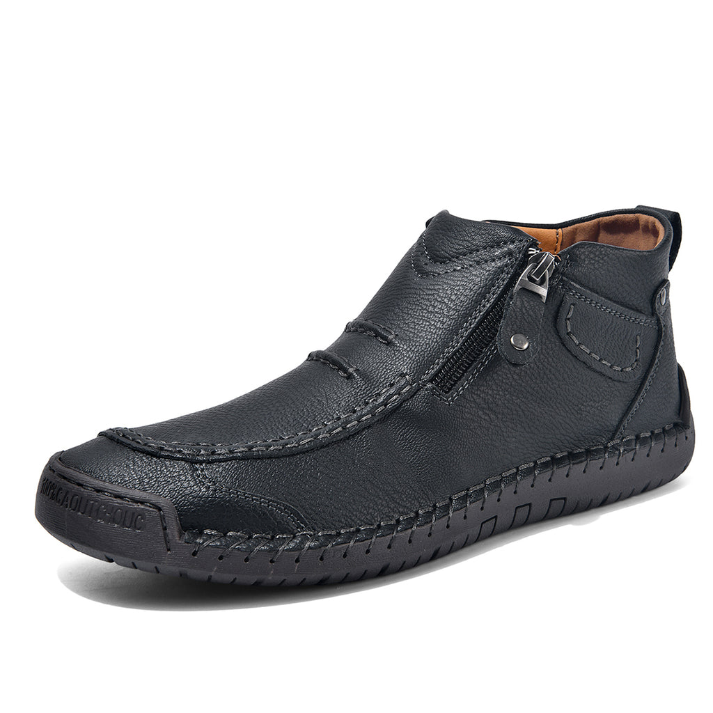 ⏰Limited Time Sale 70% OFF– Men’s Handmade Leather Driving Boots | Wide Toe, Arch Support, Waterproof, Pressure Relief, Non-Slip Comfort for Everyday & Travel