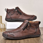 ⏰Limited Time Sale 70% OFF– Men’s Handmade Leather Driving Boots | Wide Toe, Arch Support, Waterproof, Pressure Relief, Non-Slip Comfort for Everyday & Travel