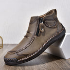 ⏰Limited Time Sale 70% OFF– Men’s Handmade Leather Driving Boots | Wide Toe, Arch Support, Waterproof, Pressure Relief, Non-Slip Comfort for Everyday & Travel