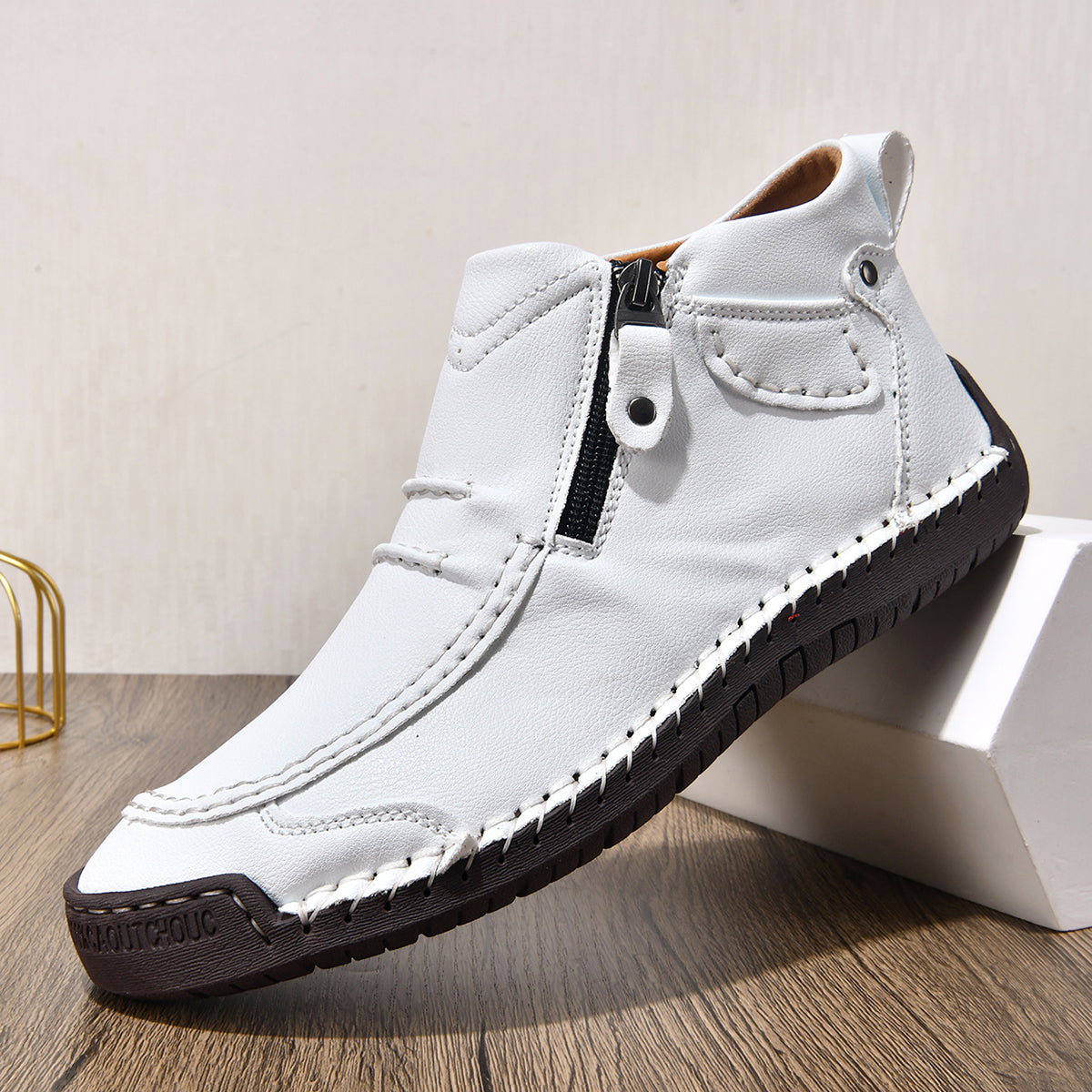 ⏰Limited Time Sale 70% OFF– Men’s Handmade Leather Driving Boots | Wide Toe, Arch Support, Waterproof, Pressure Relief, Non-Slip Comfort for Everyday & Travel