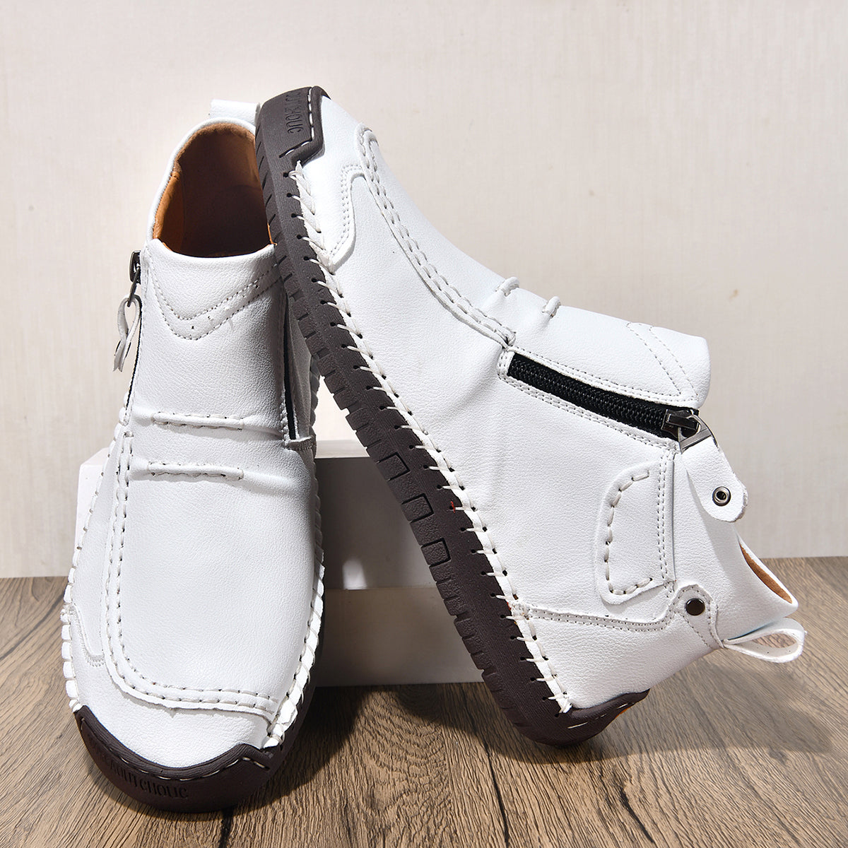 ⏰Limited Time Sale 70% OFF– Men’s Handmade Leather Driving Boots | Wide Toe, Arch Support, Waterproof, Pressure Relief, Non-Slip Comfort for Everyday & Travel