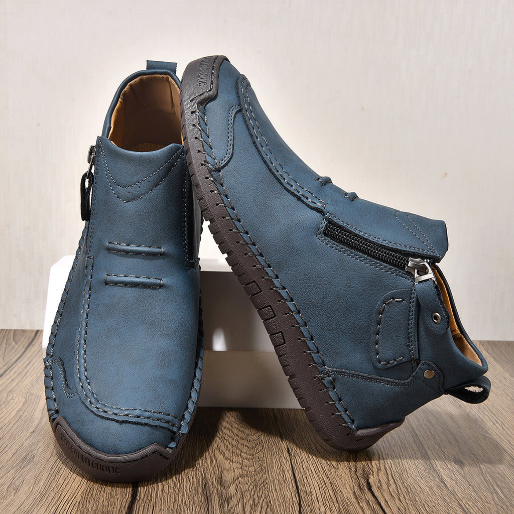 ⏰Limited Time Sale 70% OFF– Men’s Handmade Leather Driving Boots | Wide Toe, Arch Support, Waterproof, Pressure Relief, Non-Slip Comfort for Everyday & Travel