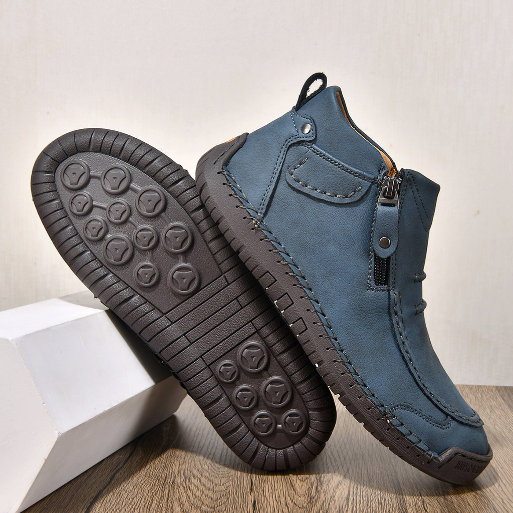 ⏰Limited Time Sale 70% OFF– Men’s Handmade Leather Driving Boots | Wide Toe, Arch Support, Waterproof, Pressure Relief, Non-Slip Comfort for Everyday & Travel
