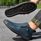 ⏰Limited Time Sale 70% OFF– Men’s Handmade Leather Driving Boots | Wide Toe, Arch Support, Waterproof, Pressure Relief, Non-Slip Comfort for Everyday & Travel