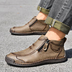 ⏰Limited Time Sale 70% OFF– Men’s Handmade Leather Driving Boots | Wide Toe, Arch Support, Waterproof, Pressure Relief, Non-Slip Comfort for Everyday & Travel
