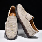 Men’s Orthotic Leather Shoes – Arch Support, Wide Toe Box, Breathable, Lightweight & Slip-Resistant