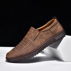 Men’s Orthotic Leather Shoes – Arch Support, Wide Toe Box, Breathable, Lightweight & Slip-Resistant