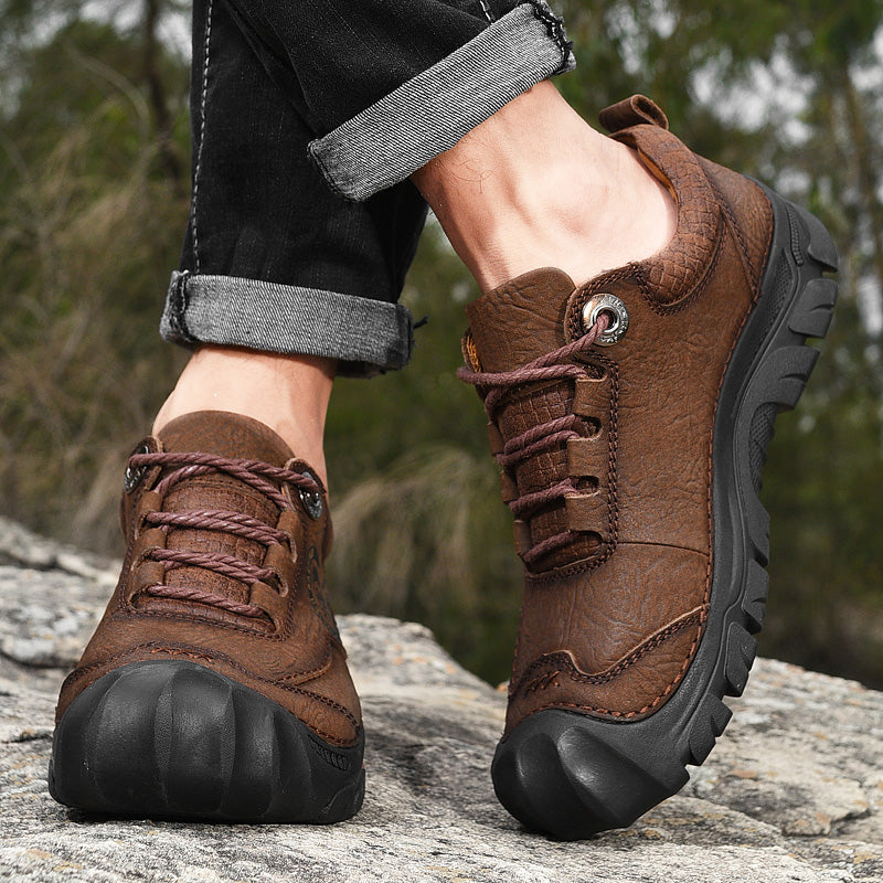 ⏰Limited-Time 70% OFF – Men’s Safety Toe Leather Work Shoes – Wide Toe, Waterproof, Slip-Resistant& All-Day Comfort