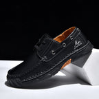 ⏰Limited-Time 70% OFF – Men’s Orthopedic Premium Handmade Leather Boat Shoes – Pressure Relief, Waterproof, Slip-Resistant, Wide Toe, Arch&Ankle Support for Everyday & Travel