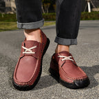 ⏰Limited-Time 70% OFF – Men’s Orthopedic Premium Handmade Leather Boat Shoes – Pressure Relief, Waterproof, Slip-Resistant, Wide Toe, Arch&Ankle Support for Everyday & Travel