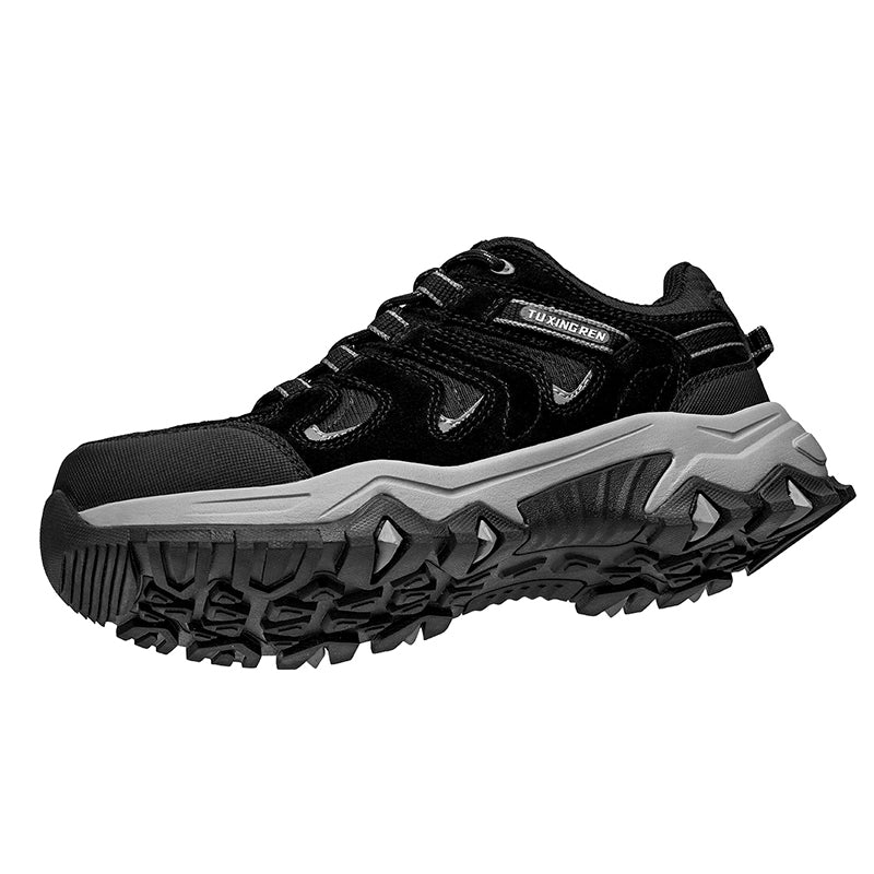 Men’s Composite Toe Outdoor Hiking Shoes, Arch Support, Wide Fit, Lightweight Comfort & Slip-Resistant Grip