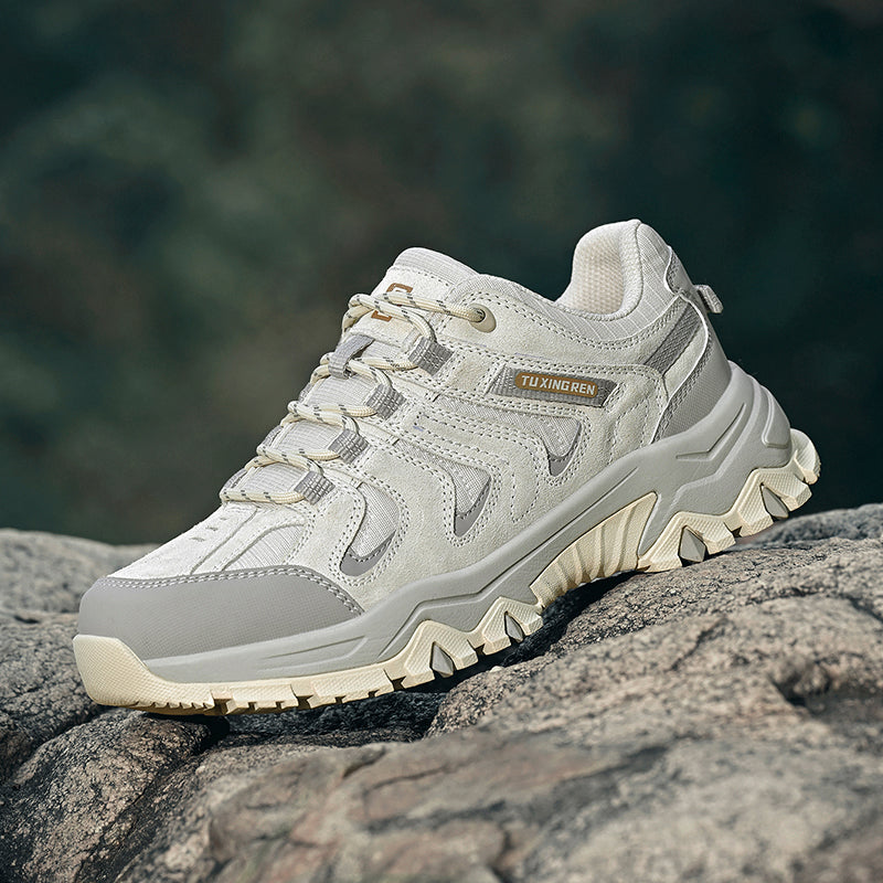 Men’s Composite Toe Outdoor Hiking Shoes, Arch Support, Wide Fit, Lightweight Comfort & Slip-Resistant Grip