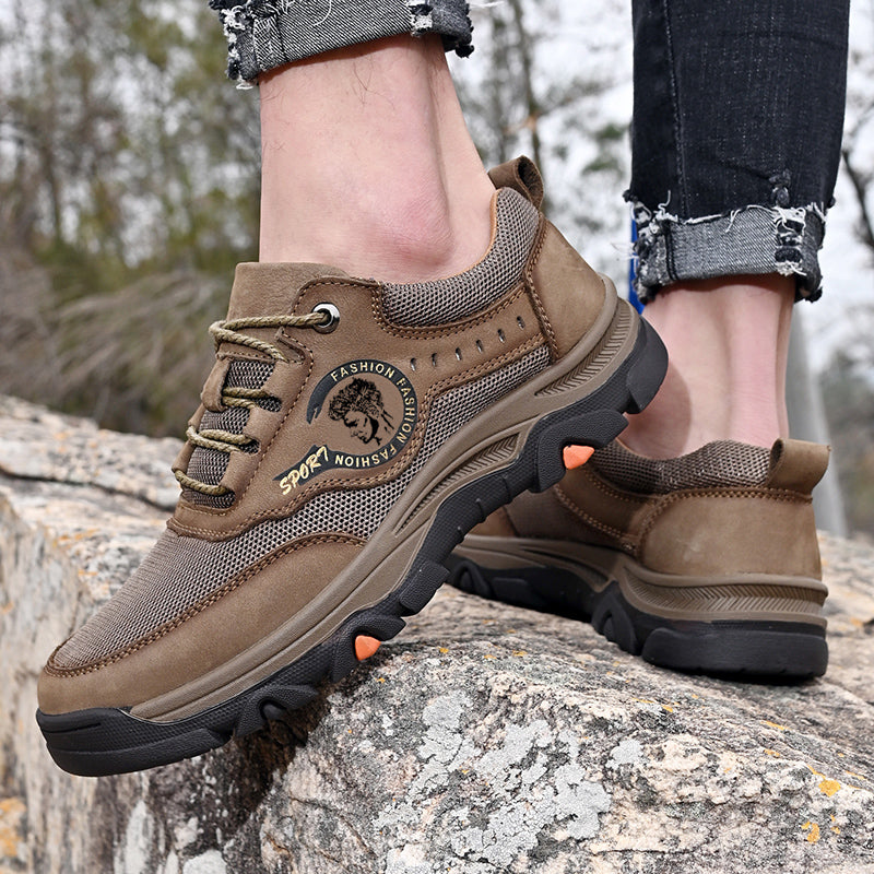 ⏰Limited-Time 70% OFF – Men's Outdoor Hiking Work Shoes – Ultimate Pain Relief, Waterproof, Non-Slip, Arch & Ankle Support