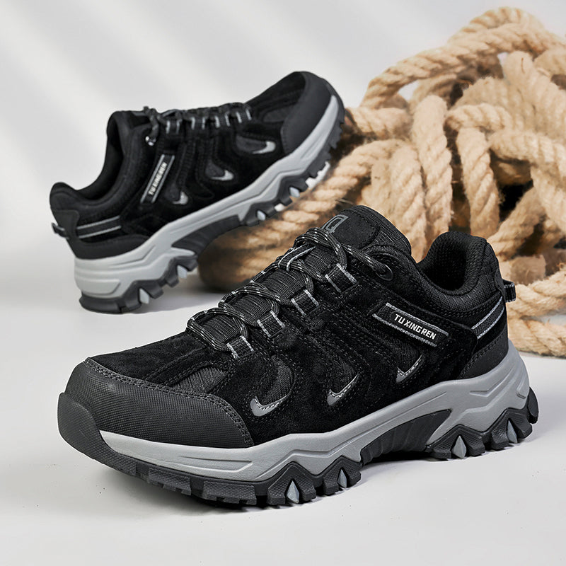 Men’s Composite Toe Outdoor Hiking Shoes, Arch Support, Wide Fit, Lightweight Comfort & Slip-Resistant Grip