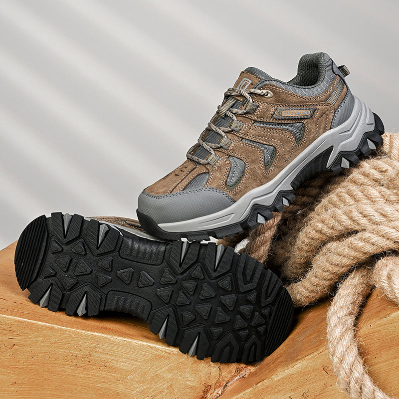 Men’s Composite Toe Outdoor Hiking Shoes, Arch Support, Wide Fit, Lightweight Comfort & Slip-Resistant Grip