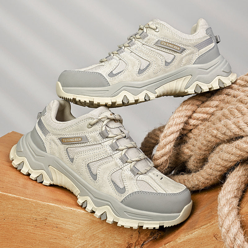 Men’s Composite Toe Outdoor Hiking Shoes, Arch Support, Wide Fit, Lightweight Comfort & Slip-Resistant Grip