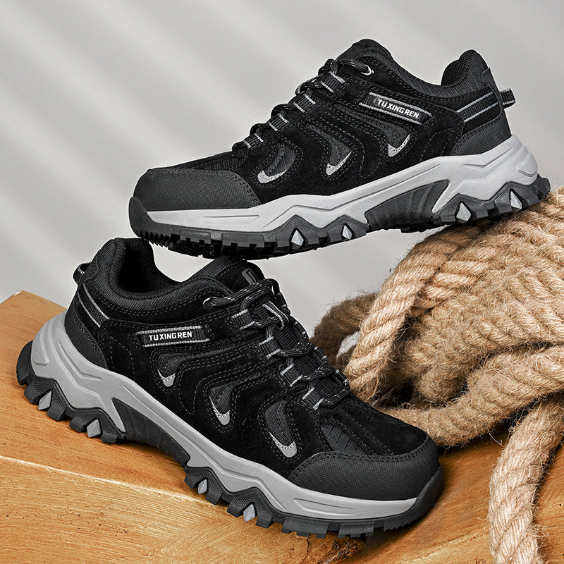 Men’s Composite Toe Outdoor Hiking Shoes, Arch Support, Wide Fit, Lightweight Comfort & Slip-Resistant Grip