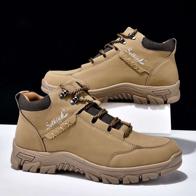 ⏰Limited-Time 70% OFF–Men’s Orthopedic Handmade Leather Boots For All-Day Comfort–Pressure Relief, Waterproof, Slip-Resistant, Wide Toe Box