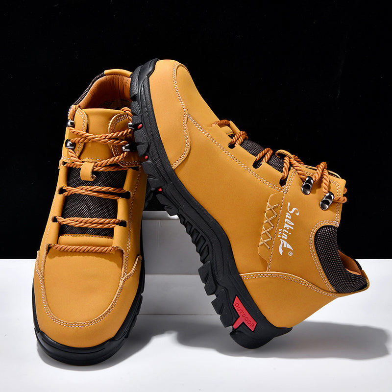 ⏰Limited-Time 70% OFF–Men’s Orthopedic Handmade Leather Boots For All-Day Comfort–Pressure Relief, Waterproof, Slip-Resistant, Wide Toe Box